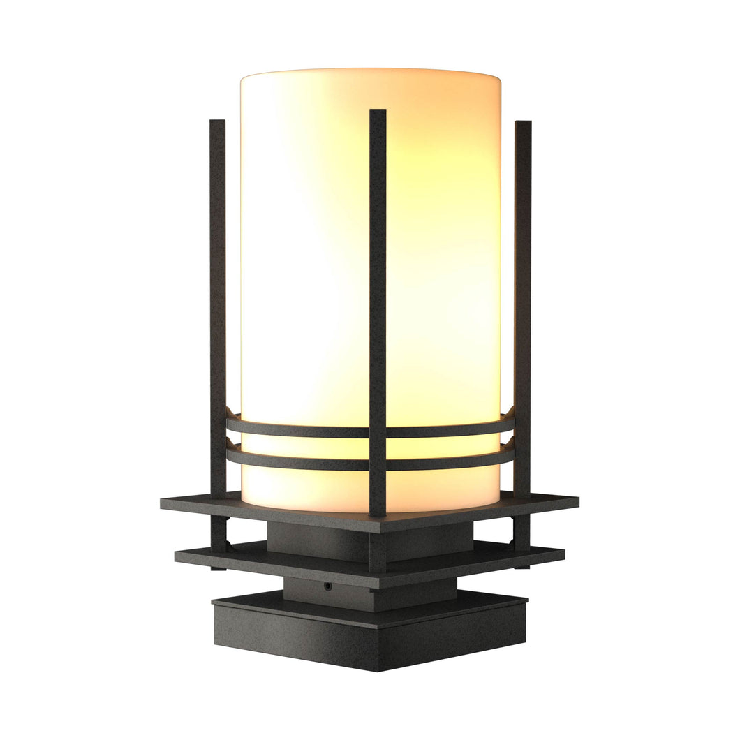 Banded Outdoor Pier Mount in Incandescent/Coastal Black.