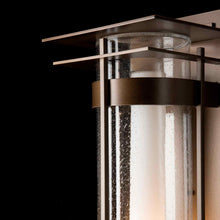 Load image into Gallery viewer, Banded Outdoor Wall Light with Top Plate in Detail.
