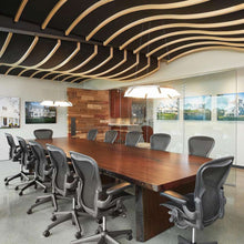 Load image into Gallery viewer, Bento LED Pendant Light in office.
