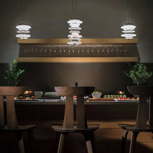 Load image into Gallery viewer, Cairn LED Pendant Light in dining room.
