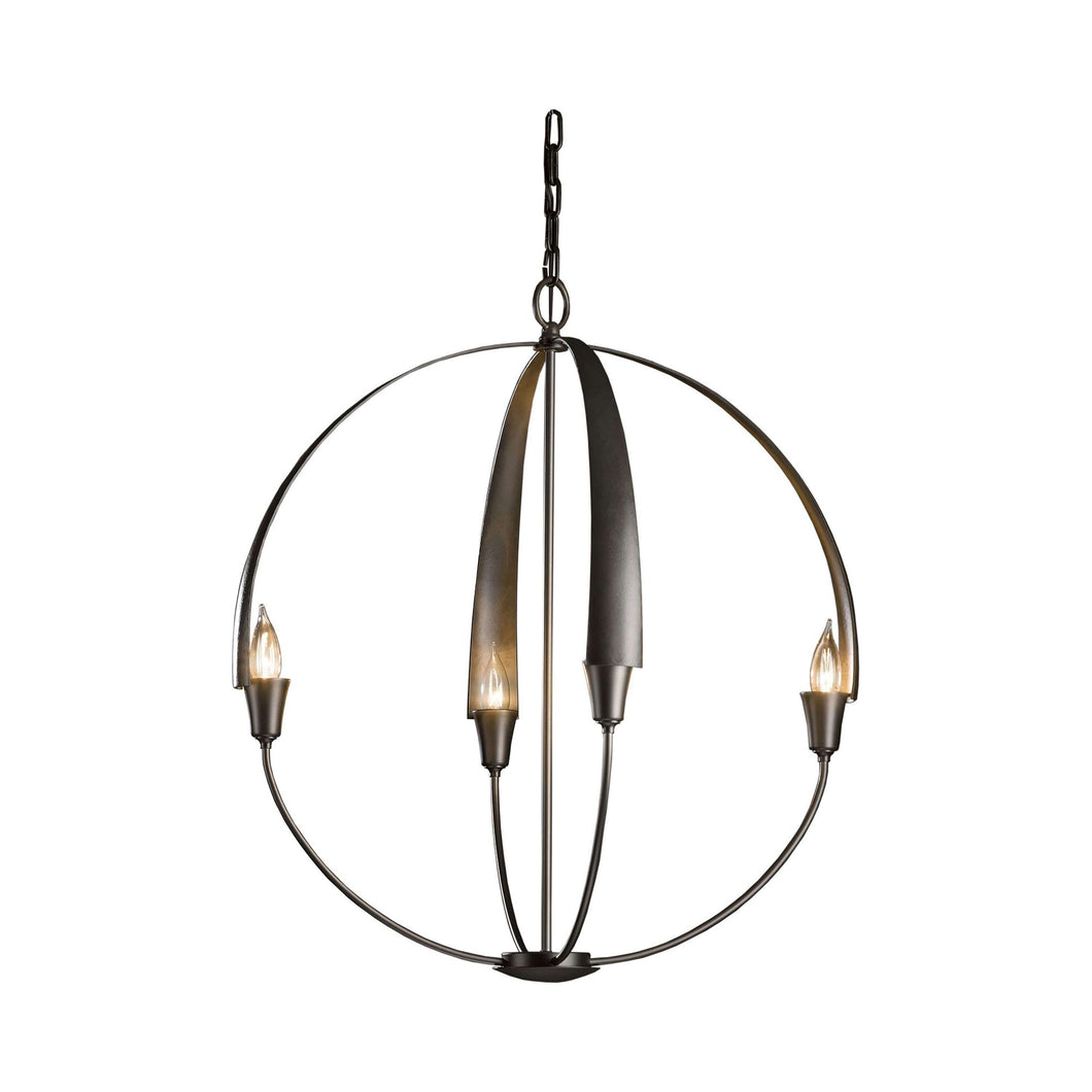 Cirque Chandelier in Small Circle/Mahogany.