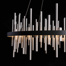 Load image into Gallery viewer, Cityscape Circular LED Pendant Light in Detail.
