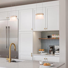 Load image into Gallery viewer, Cowbell LED Mini Pendant Light in dining room.
