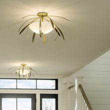 Load image into Gallery viewer, Dahlia Semi-Flush Mount Ceiling Light in living room.

