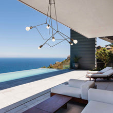 Load image into Gallery viewer, Divergence Outdoor Pendant Light in living room.
