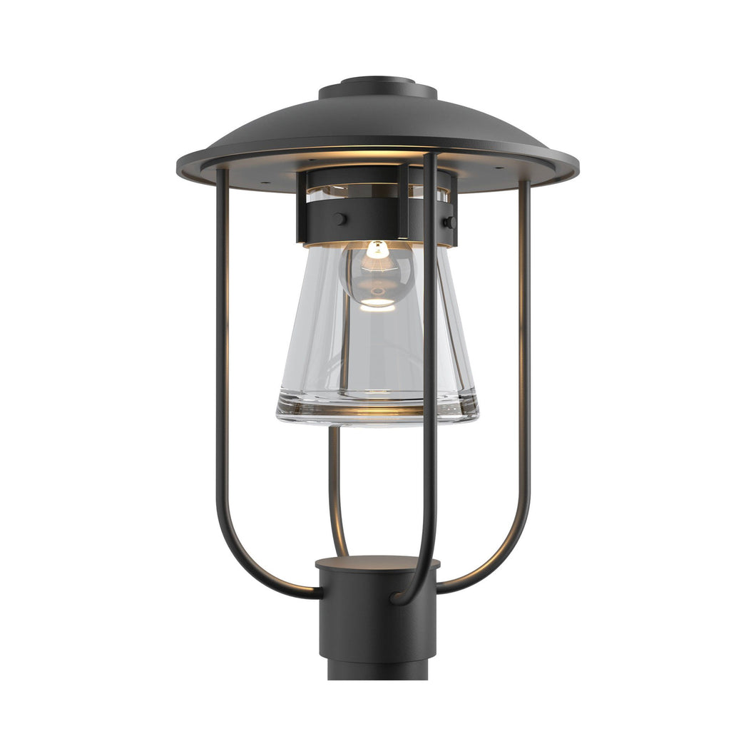 Erlenmeyer Outdoor Post Light in Coastal Black.