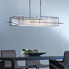 Load image into Gallery viewer, Etch Linear Pendant Light in dining room.
