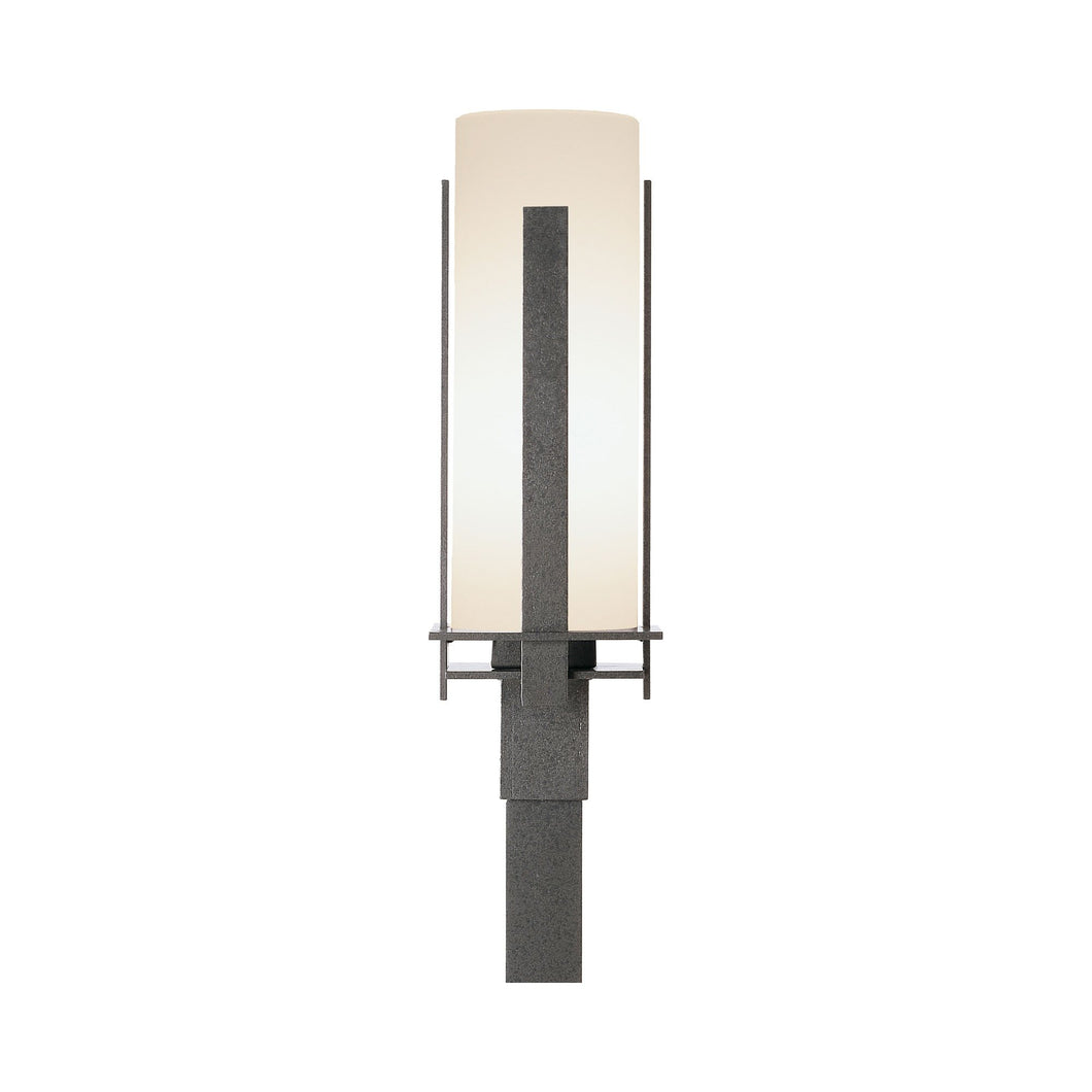 Forged Vertical Bars Outdoor Post Light in Incandescent/Coastal Black.