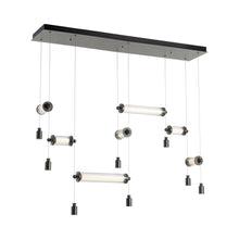 Load image into Gallery viewer, Libra Double Linear LED Pendant Light in Black.
