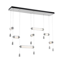 Load image into Gallery viewer, Libra Double Linear LED Pendant Light in Vintage Platinum.
