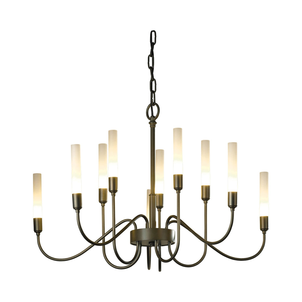 Lisse Chandelier in 10-Light/Mahogany.