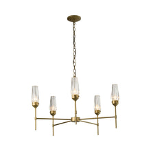 Load image into Gallery viewer, Luma Chandelier in Mahogany.
