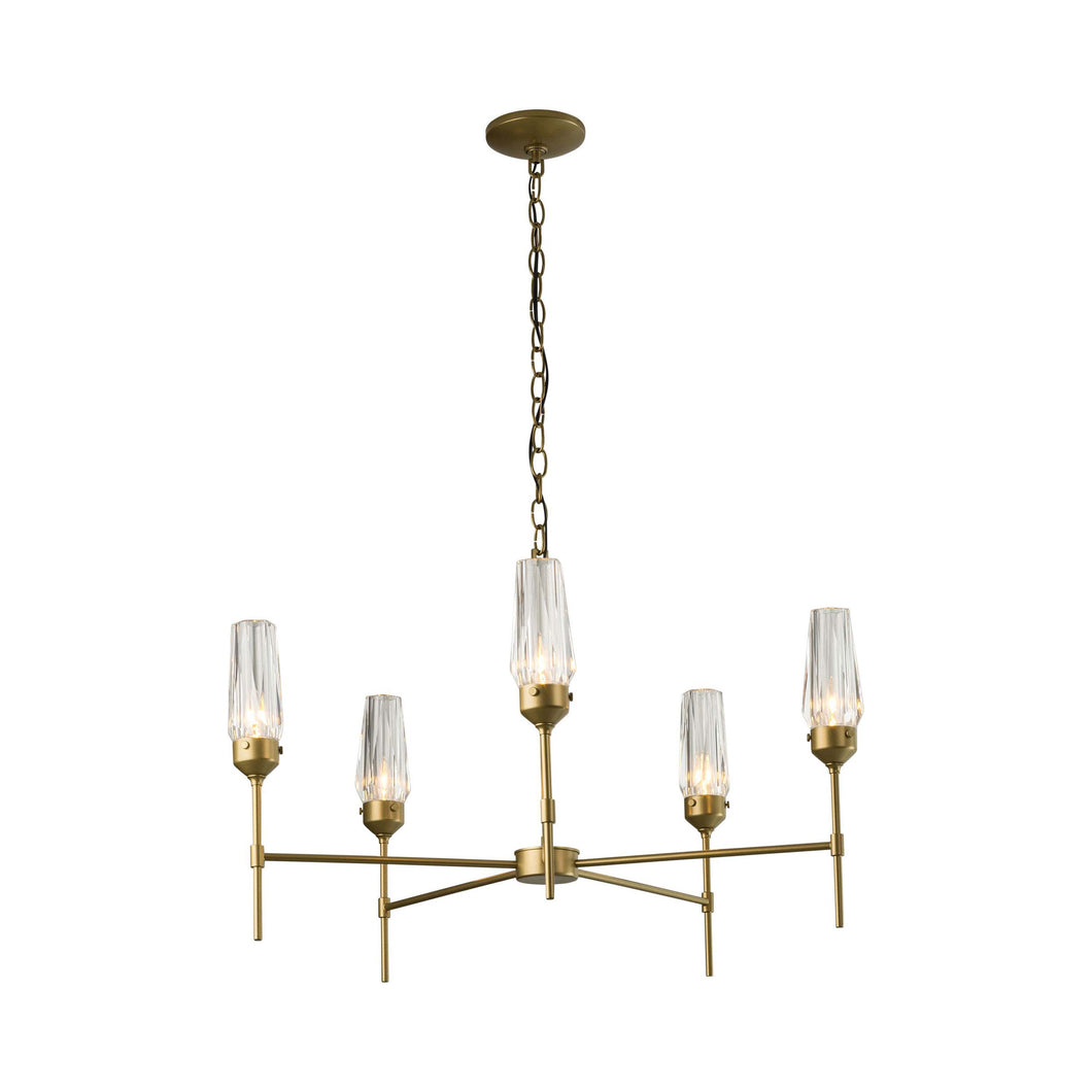 Luma Chandelier in Mahogany.
