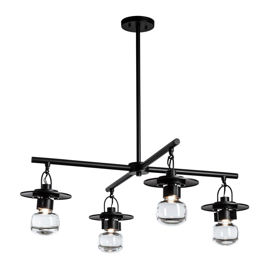 Mason Multi-Light Outdoor Pendant Light in Coastal Black.