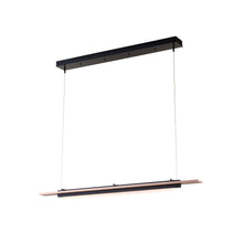 Load image into Gallery viewer, Plank LED Pendant Light in Mahogany/Black.

