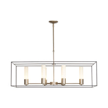 Load image into Gallery viewer, Portico Opal Glass Pendant Light in Mahogany/Mahogany.

