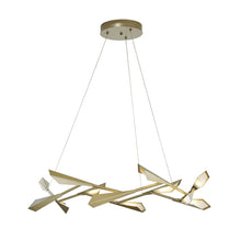 Load image into Gallery viewer, Quill Large LED Pendant Light in Vintage Platinum.
