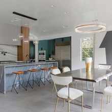 Load image into Gallery viewer, Solstice Linear LED Pendant Light in dining room.
