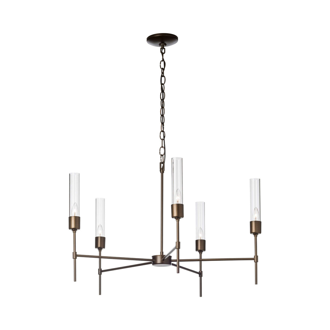 Vela Chandelier in Clear Glass.