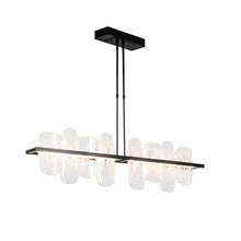 Load image into Gallery viewer, Vitre Linear LED Pendant Light in Black/Short.
