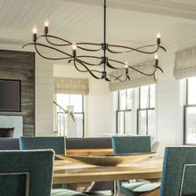 Load image into Gallery viewer, Willow Pendant Light in Dining Room.
