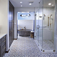 Load image into Gallery viewer, Zephyr LED Pendant Light in Bathroom.
