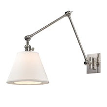 Load image into Gallery viewer, Hillsdale Swing Arm Wall Light in 34-Inch/Polished Nickel.
