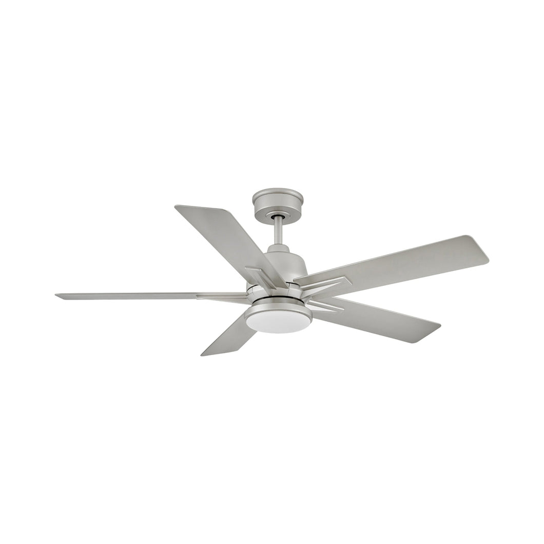 Alta LED Ceiling Fan in Brushed Nickel.