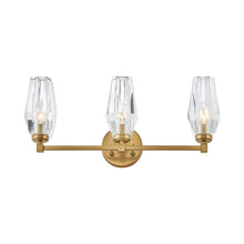 Load image into Gallery viewer, Ana Vanity Wall Light in Heritage Brass (3-Light).

