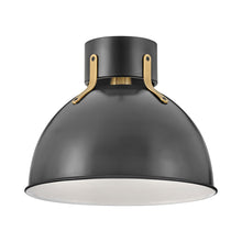 Load image into Gallery viewer, Argo Flush Mount Ceiling Light in Satin Black.
