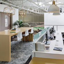 Load image into Gallery viewer, Argo Led Pendant Light in Office.

