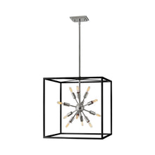 Load image into Gallery viewer, Aros Pendant Light in Polished Nickel (12-Light).
