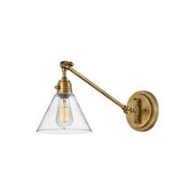 Load image into Gallery viewer, Arti Wall Light in Heritage Brass/Clear Glass (10.25-Inch).
