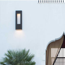 Load image into Gallery viewer, Atlantis Extra Large Outdoor LED Wall Light in Outside Area.
