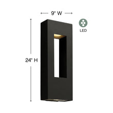 Load image into Gallery viewer, Atlantis Large Outside Area Led Wall Light - line drawing.
