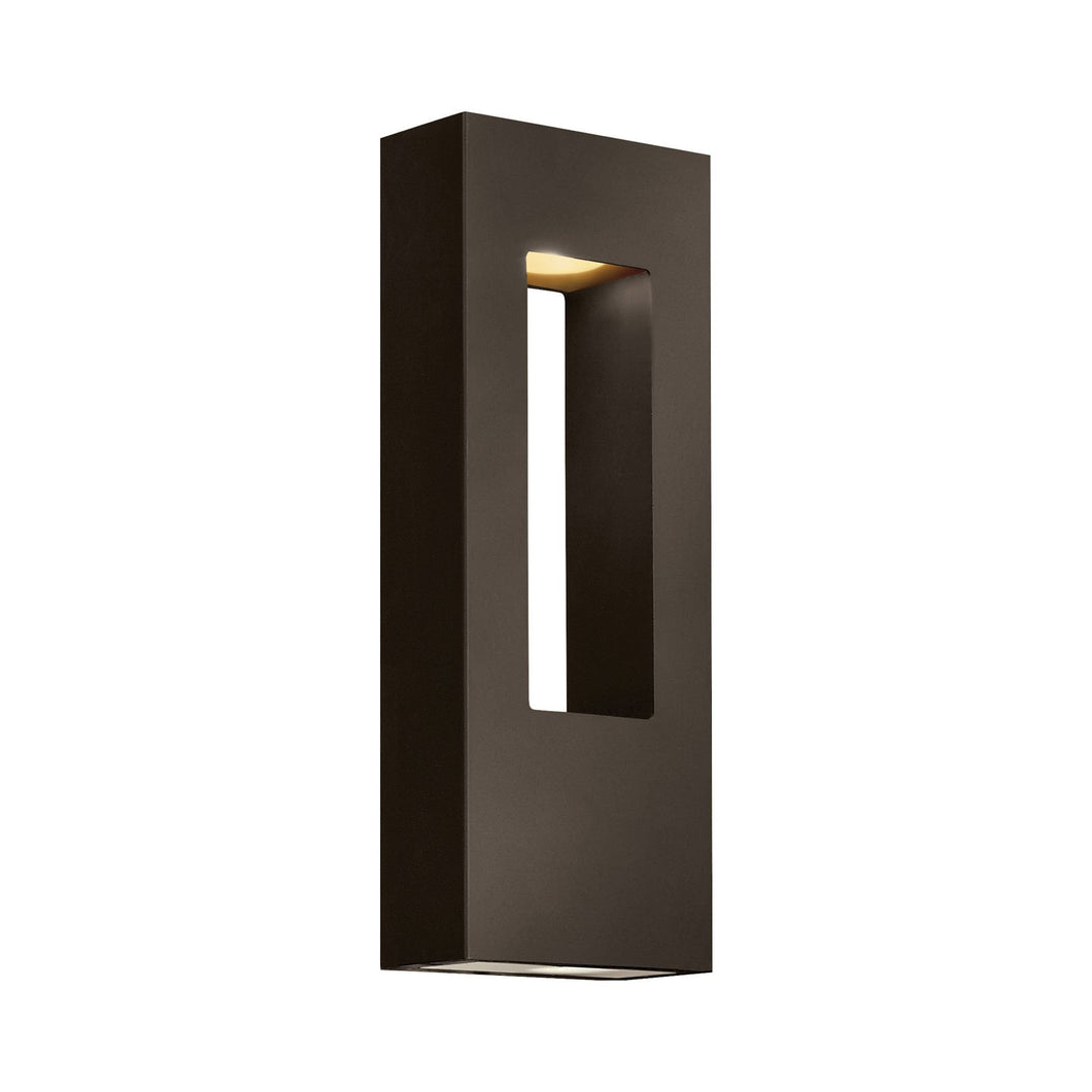 Atlantis Medium Outside Area Led Wall Light in Bronze.