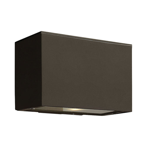 Atlantis Small Outside Area Led Wall Light in Bronze.