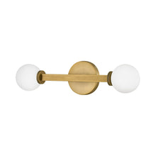 Load image into Gallery viewer, Audrey Vanity Wall Light in Heritage Brass (2-Light).
