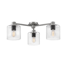 Load image into Gallery viewer, Axel Semi Flush Mount Ceiling Light in Brushed Nickel.
