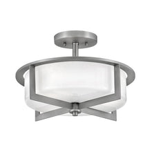 Load image into Gallery viewer, Baxley Semi Flush Mount Ceiling Light in Antique Nickel.
