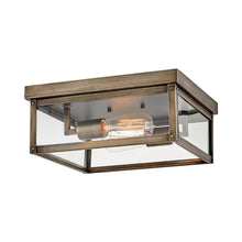 Load image into Gallery viewer, Beckham Outdoor Flush Mount Ceiling Light in Burnished Bronze.
