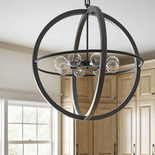 Load image into Gallery viewer, Bodie Chandelier in dining room.
