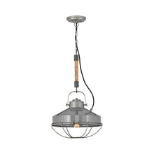 Load image into Gallery viewer, Brooklyn Pendant Light in Detail in Medium/Rustic Pewter.
