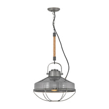 Load image into Gallery viewer, Brooklyn Pendant Light in Detail in Large/Rustic Pewter.
