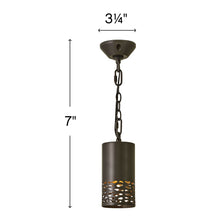 Load image into Gallery viewer, Calder LED Outdoor Pendant Light - line drawing.
