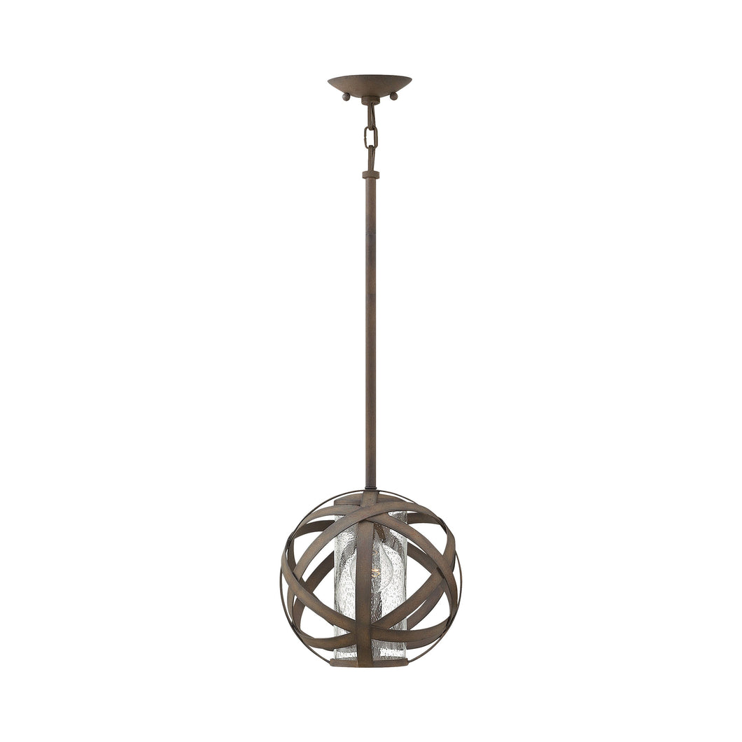 Carson Outdoor Pendant Light in Small/Vintage Iron (1-Light).