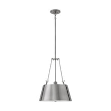 Load image into Gallery viewer, Cartwright Drum Pendant Light in Medium/Polished Antique Nickel.
