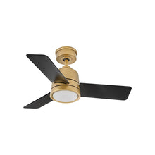 Load image into Gallery viewer, Chet LED Ceiling Fan in Heritage Brass (36-Inch).
