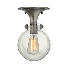 Load image into Gallery viewer, Congress Flush Mount Ceiling Light in Antique Nickel.
