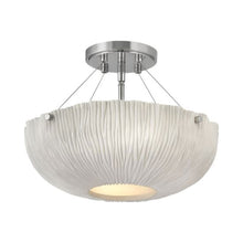 Load image into Gallery viewer, Coral Semi Flush Mount Ceiling Light in Shell White.
